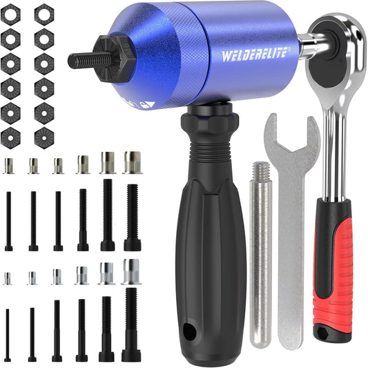Rivet Nut Drill Adapter Kit with Dual Drive Modes and 270pcs Nuts