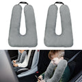 Travel Pillow U Shaped 2-Pack for Car Back Seat - Kid & Adult Support