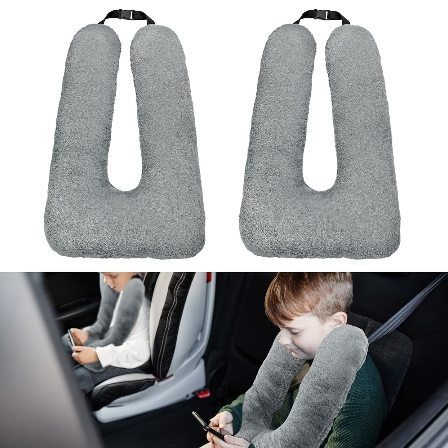 Travel Pillow Set for Kids and Adults - Comfortable Neck Support