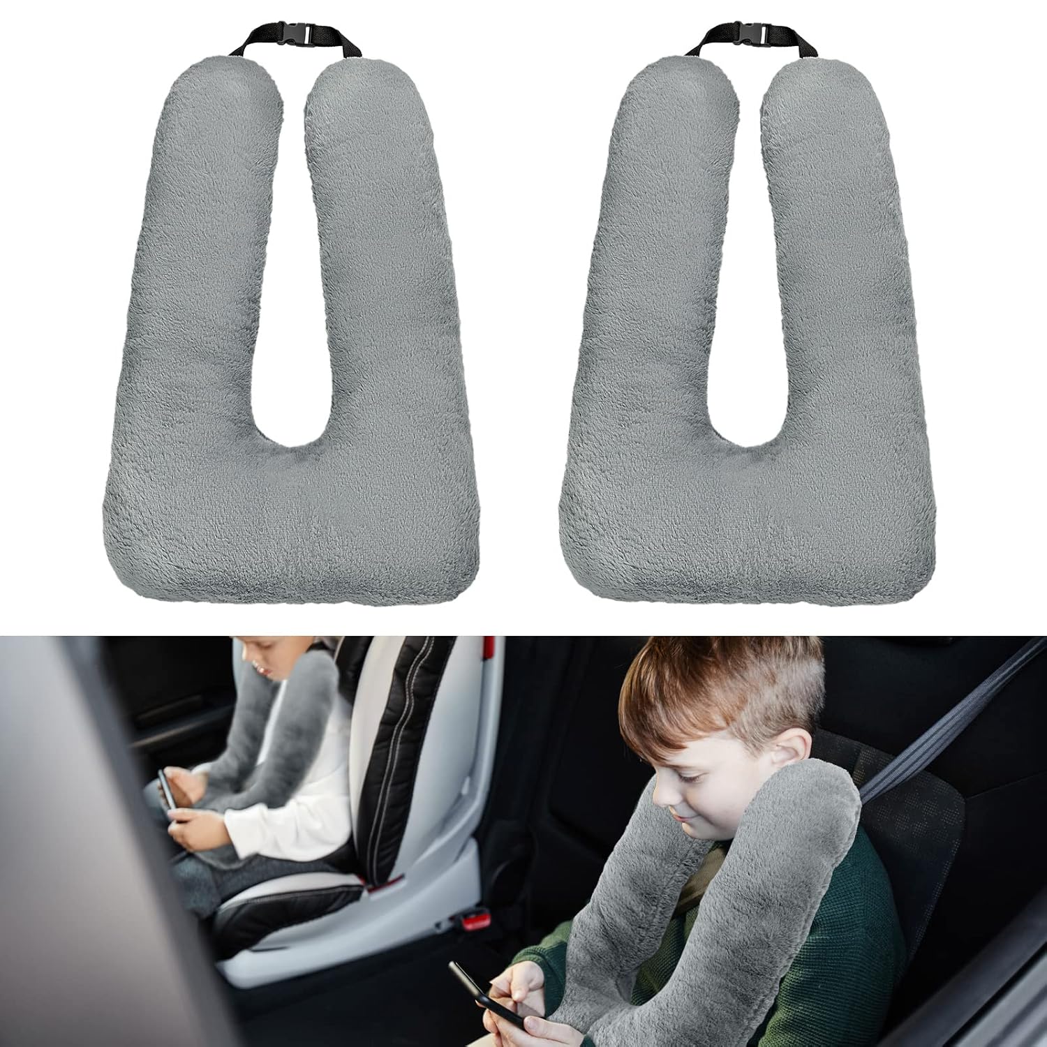 Travel Pillow Set for Kids and Adults - Comfortable Neck Support