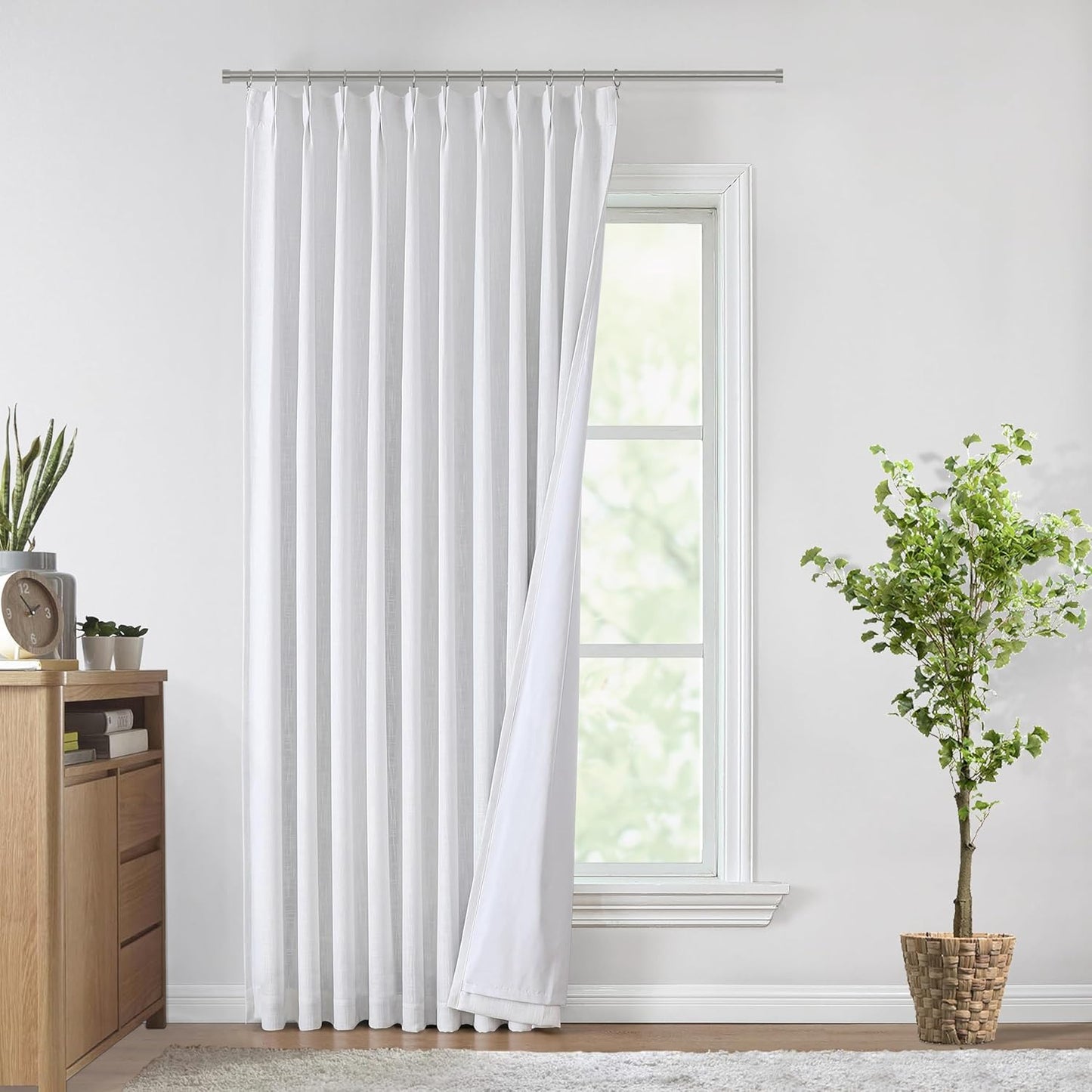 Pinch Pleated Full Blackout Curtains for Bedroom and Living Room