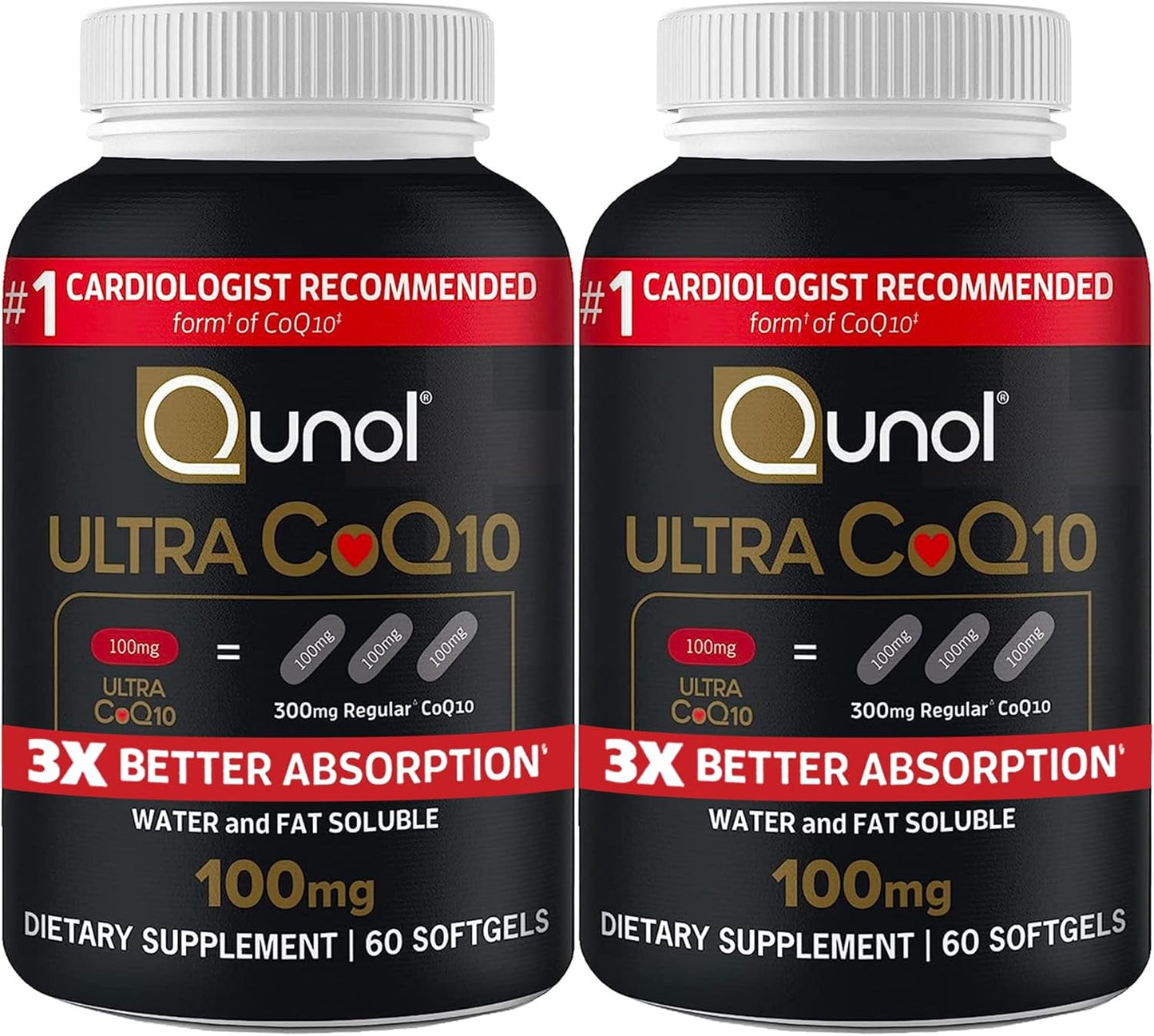 Qunol Ultra CoQ10 100mg Softgels for Heart Health Support