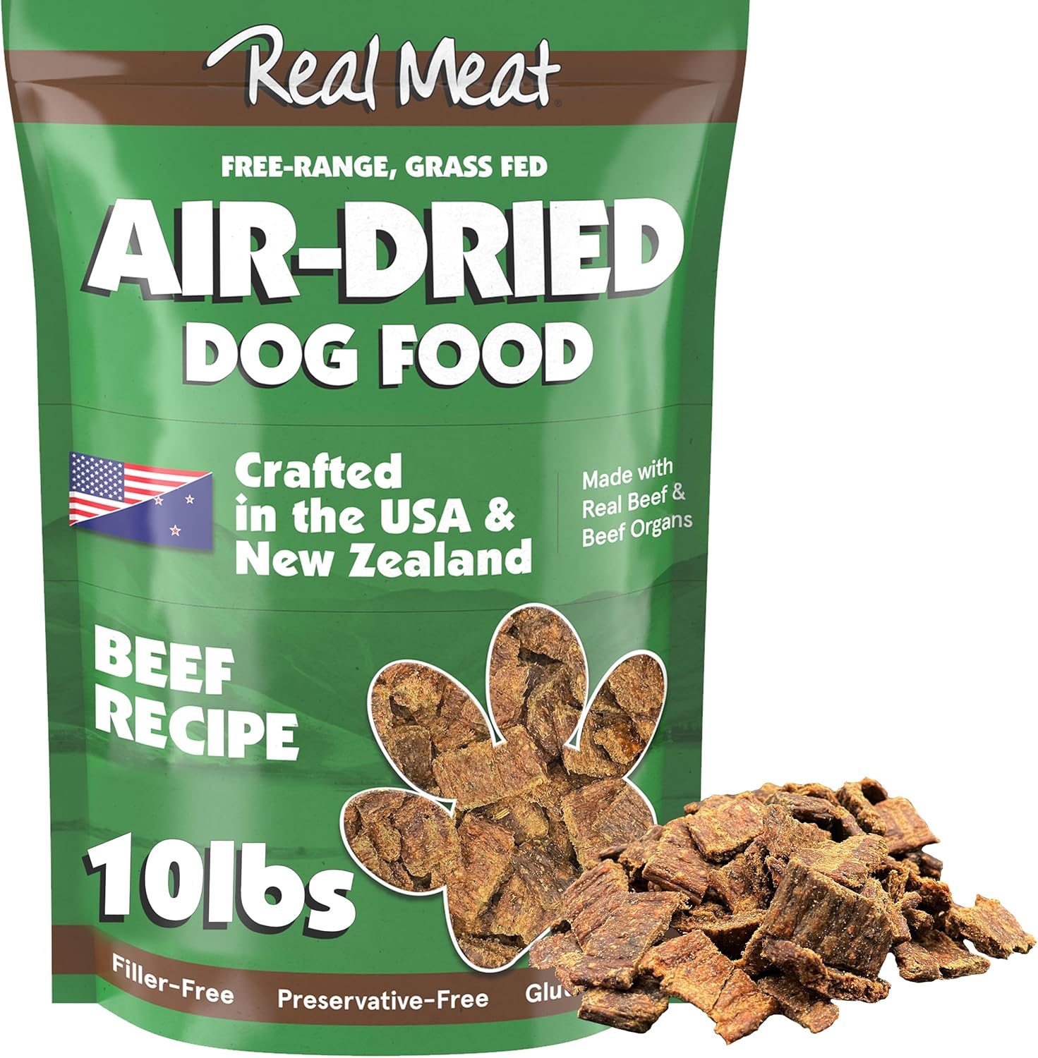 Real Meat Air Dried Dog Food with Real Beef - High Protein Treats