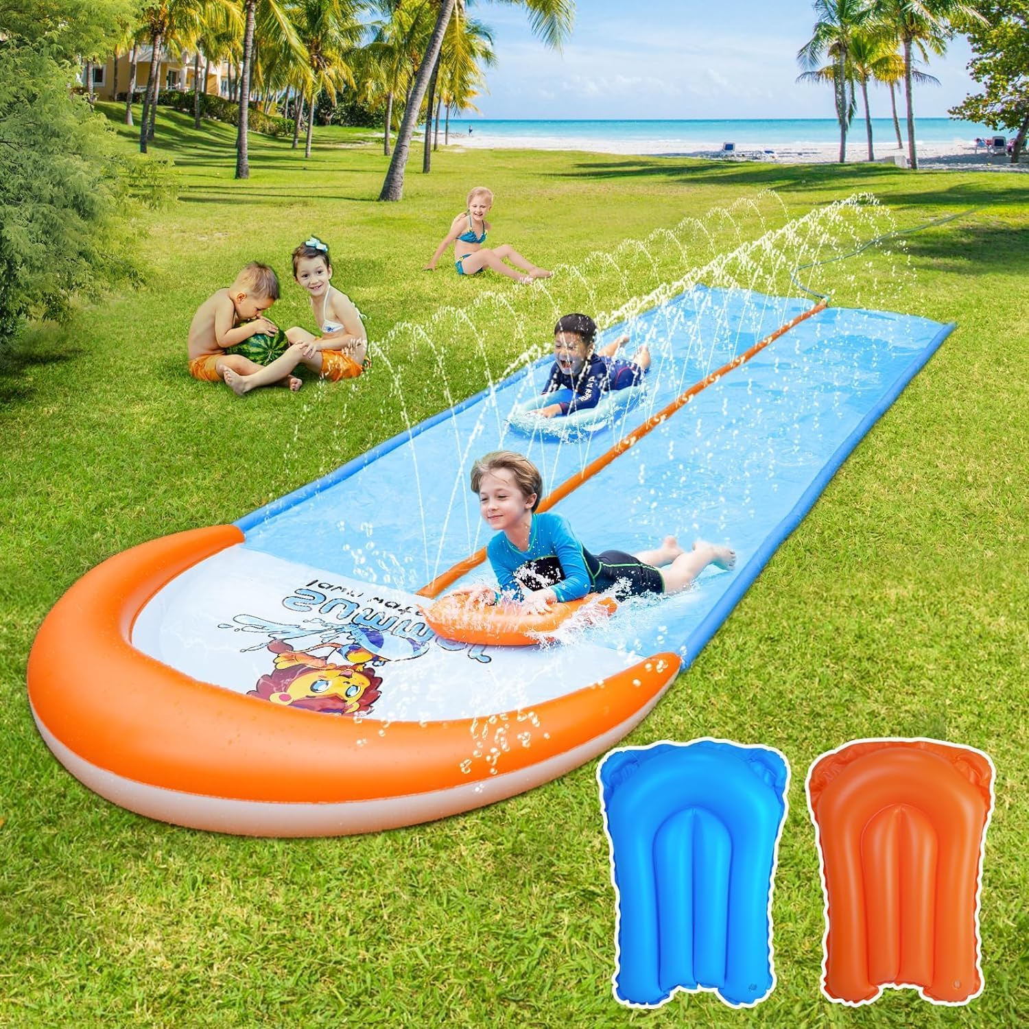 Slip Water and Slide for Kids and Adults - 15ft Fun Experience