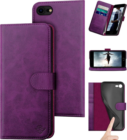 Genuine Leather Wallet Case for iPhone 7/8/SE 2020/SE 2022