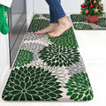 Anti Fatigue Kitchen Mat 2PCS - Cushioned Boho Floral Mats for Comfort