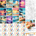 Pre Drawn Canvas 12 Pack 8in x 10in Paint Party Set - Hawaii