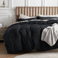 Bedsure Cotton Duvet Cover Set - Oversized King Size Luxury