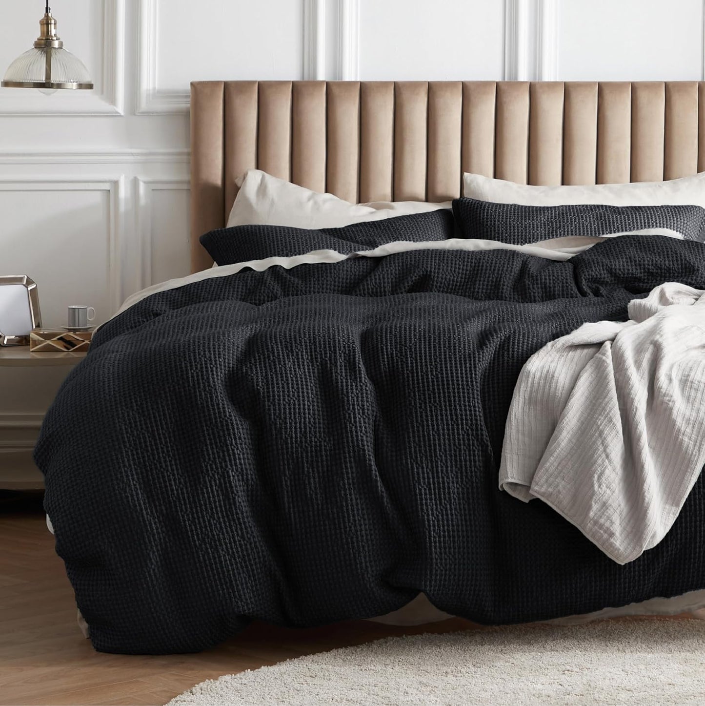 Bedsure Cotton Duvet Cover Set - Oversized King Size Luxury