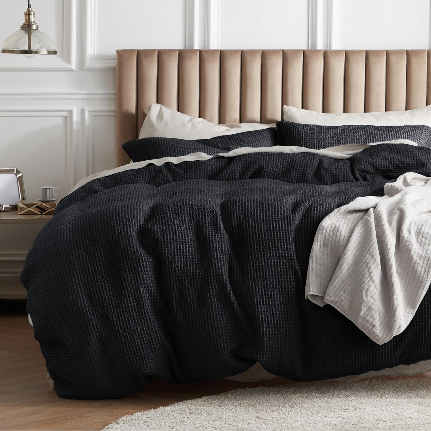 Bedsure Cotton Duvet Cover Set - Oversized King Size Luxury