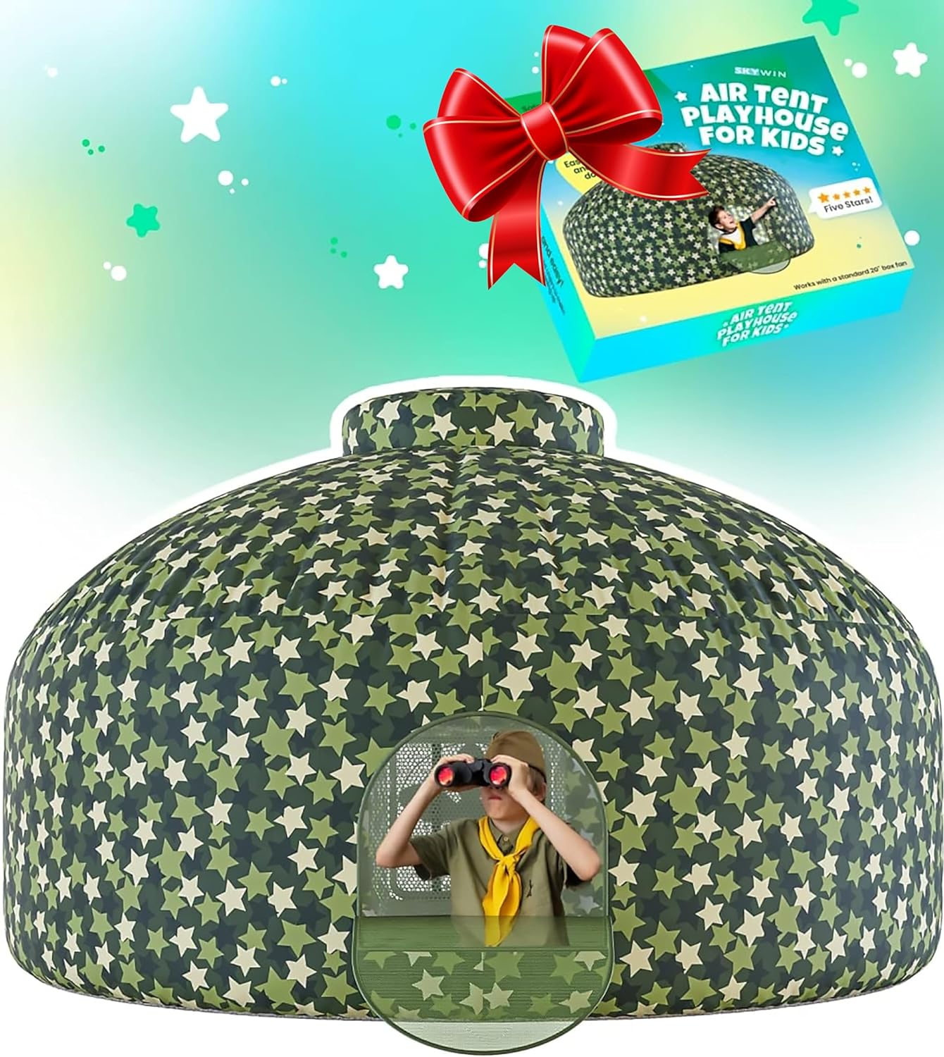 Skywin Kids Inflatable Air Tent: Instant Setup, Easy Storage