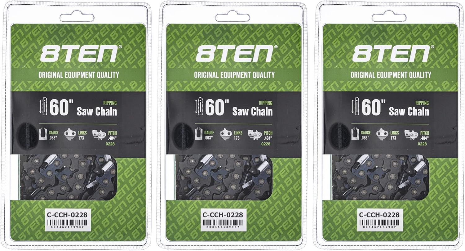 8TEN Ripping Chainsaw Chain 60 Inch for Stihl Models 051 070 088