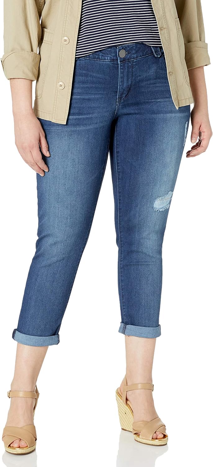 Democracy Women's Plus Size Ab Solution Crop for Comfort and Style