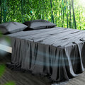 Cooling Sheets Set Twin Size Dark Grey - Viscose Bamboo Cooling 3PC