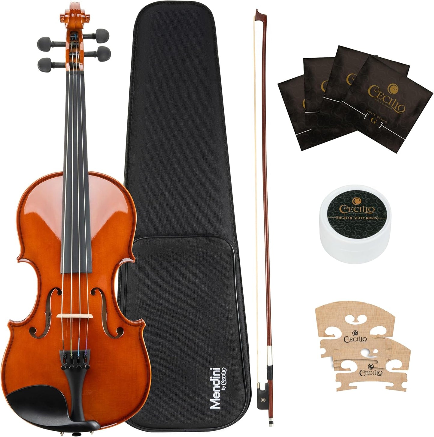 Mendini 15-Inch Solid Wood Viola Set for Beginners - Perfect Sound