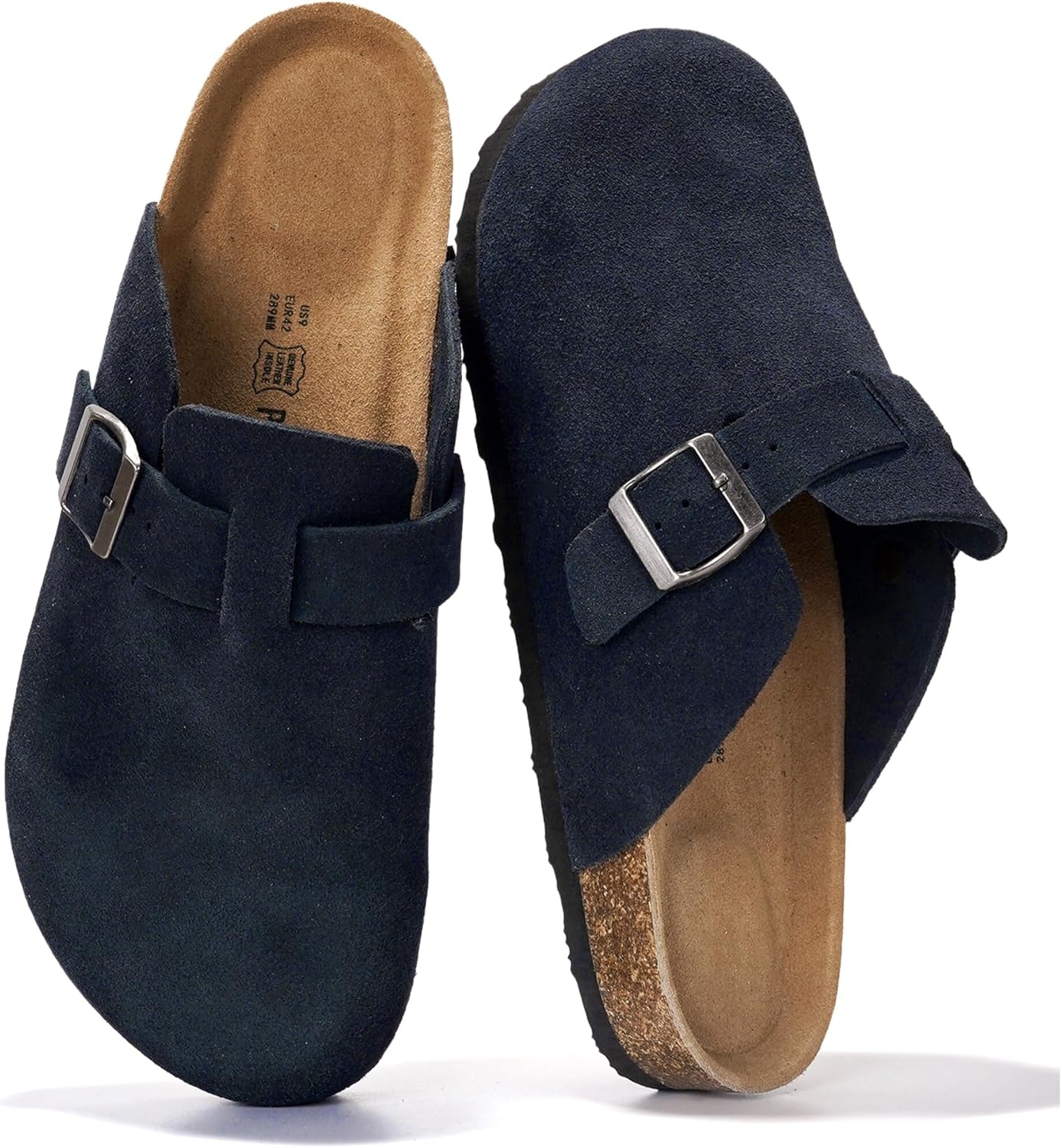 Project Cloud Mens Clogs - Genuine Leather Memory Foam Comfort