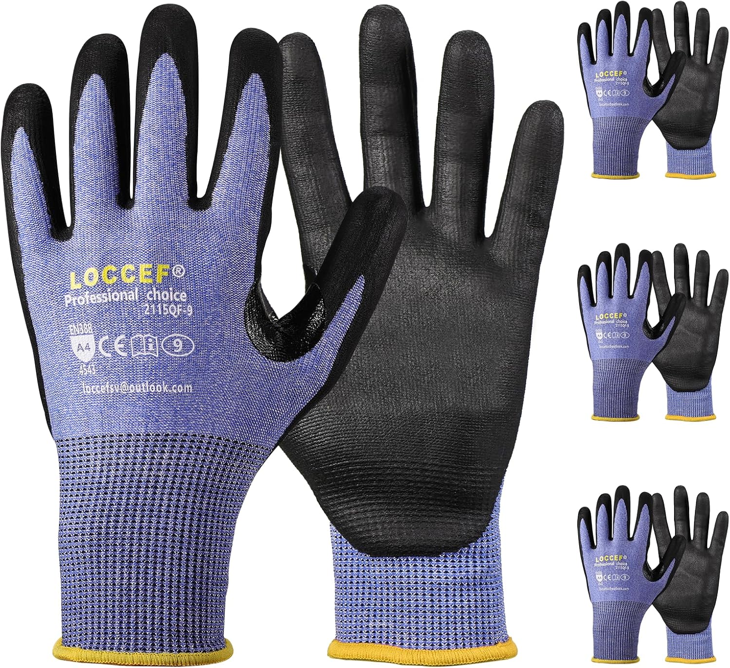 Cut Resistant Work Gloves Set x3 - Touchscreen & Superior Dexterity