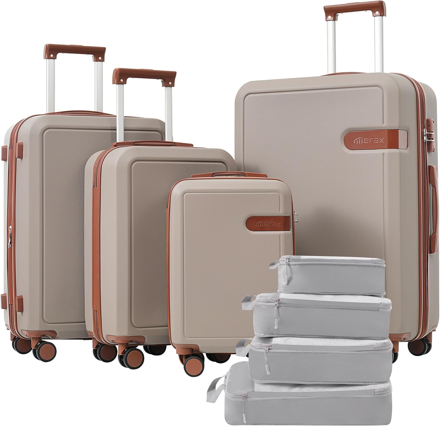 Merax Luggage Sets with Compression Packing Cubes for Travel