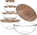 Stackable Space-Saving Nesting Glass Bowls Set of 5 - Space-Saving