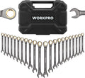 WORKPRO 22-Piece Ratcheting Wrench Set - Durable 72-Tooth Kit
