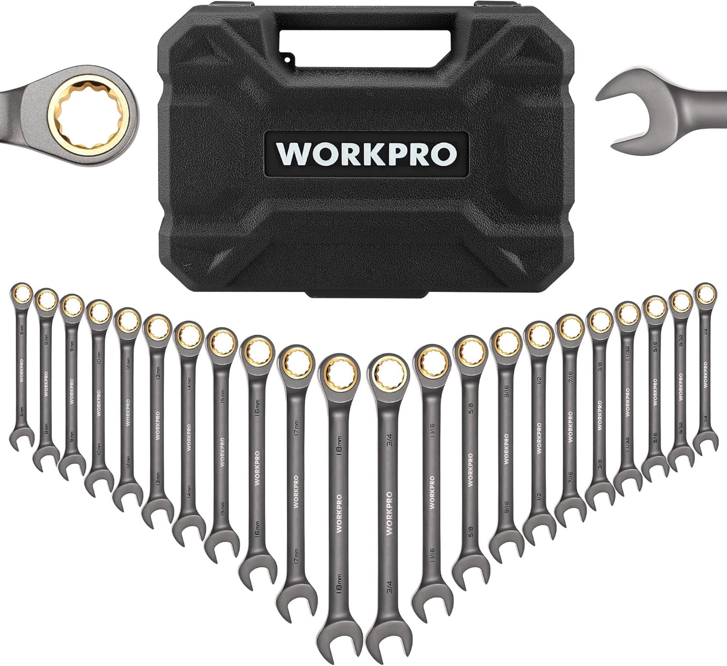 WORKPRO 22-Piece Ratcheting Wrench Set for Every Task