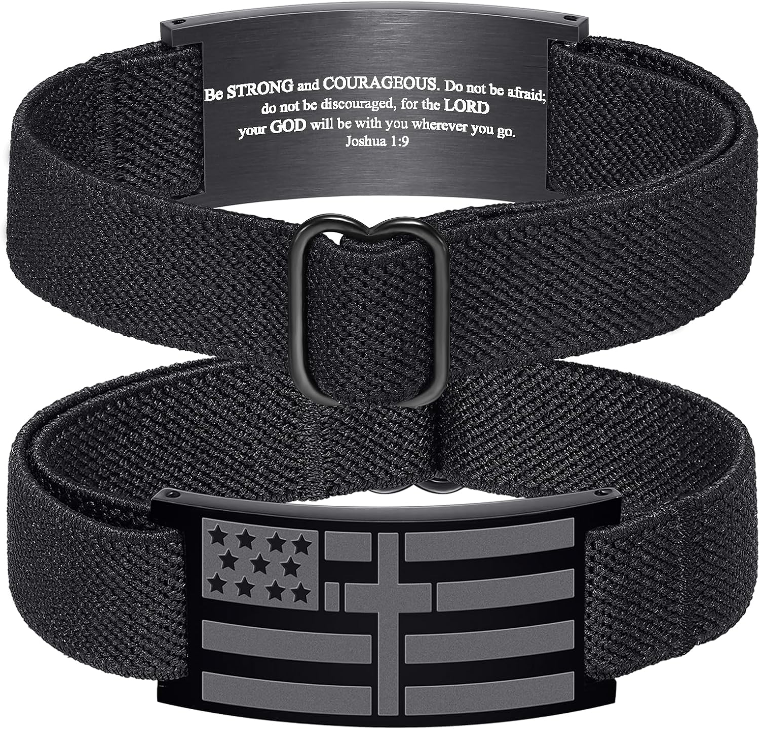 American Flag Cross Inspirational Bracelet by GLEZZA