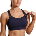 SYROKAN Women's Sports Bra Front Adjustable High Impact (Style W5F6)