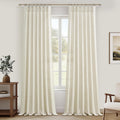 Extra Long Floor to Ceiling Drapes 108 in - Pinch Pleat Cream Sheer