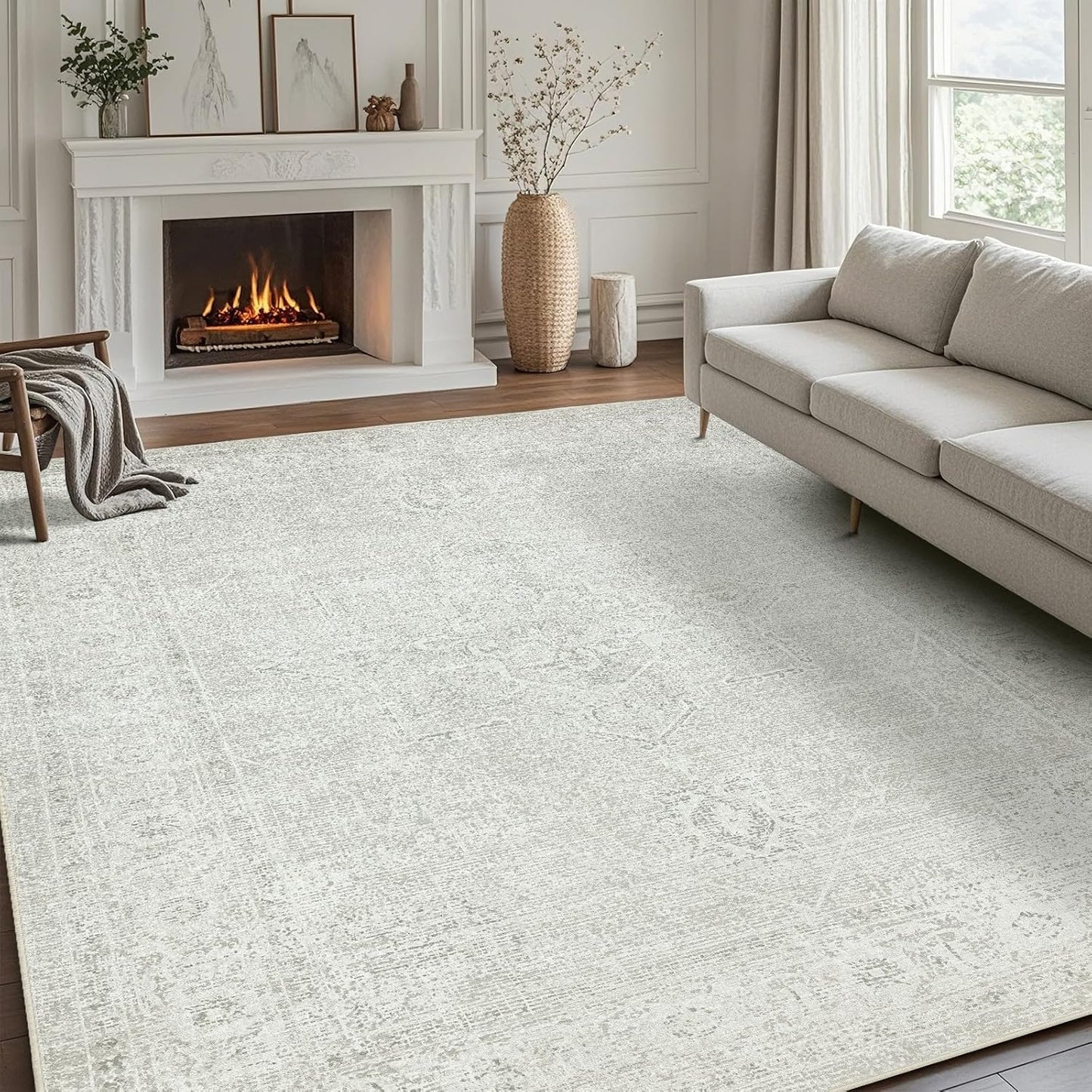 Washable 8x10 Area Rugs for Living Room and Bedroom Decor