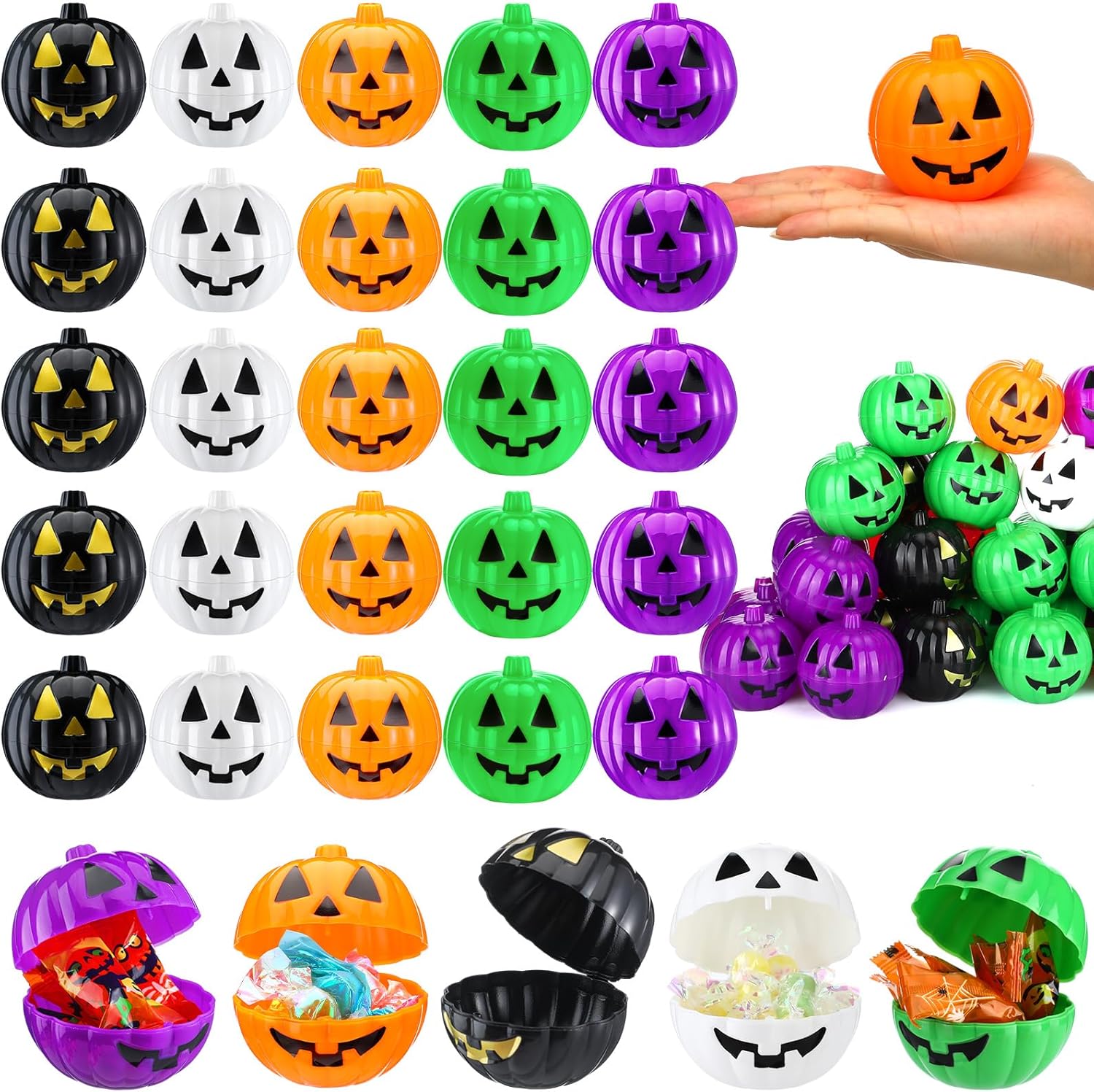 120 Pcs Mini Pumpkin Containers for Halloween Party Supplies