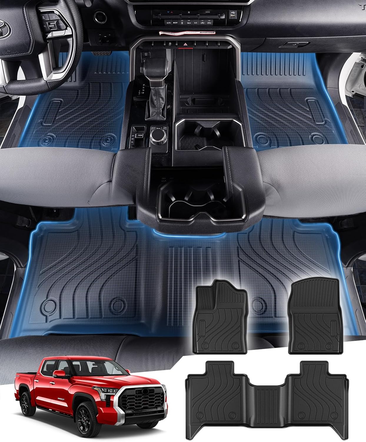 Custom Fit Floor Mats for 2022 2023 2024 2025 Toyota Tundra