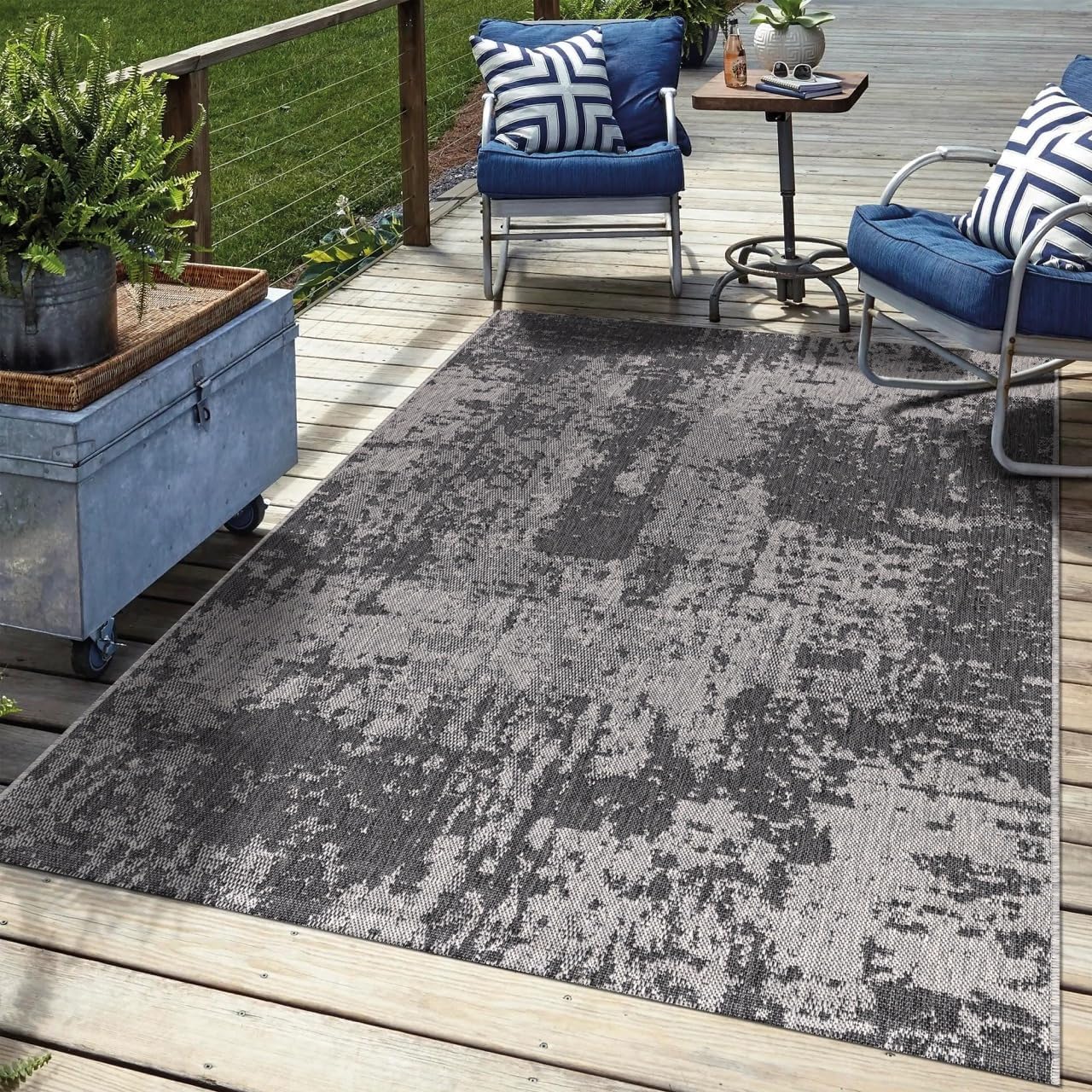 Keen Home Design Terrace Outdoor Area Rug - Washable 8x10 Size