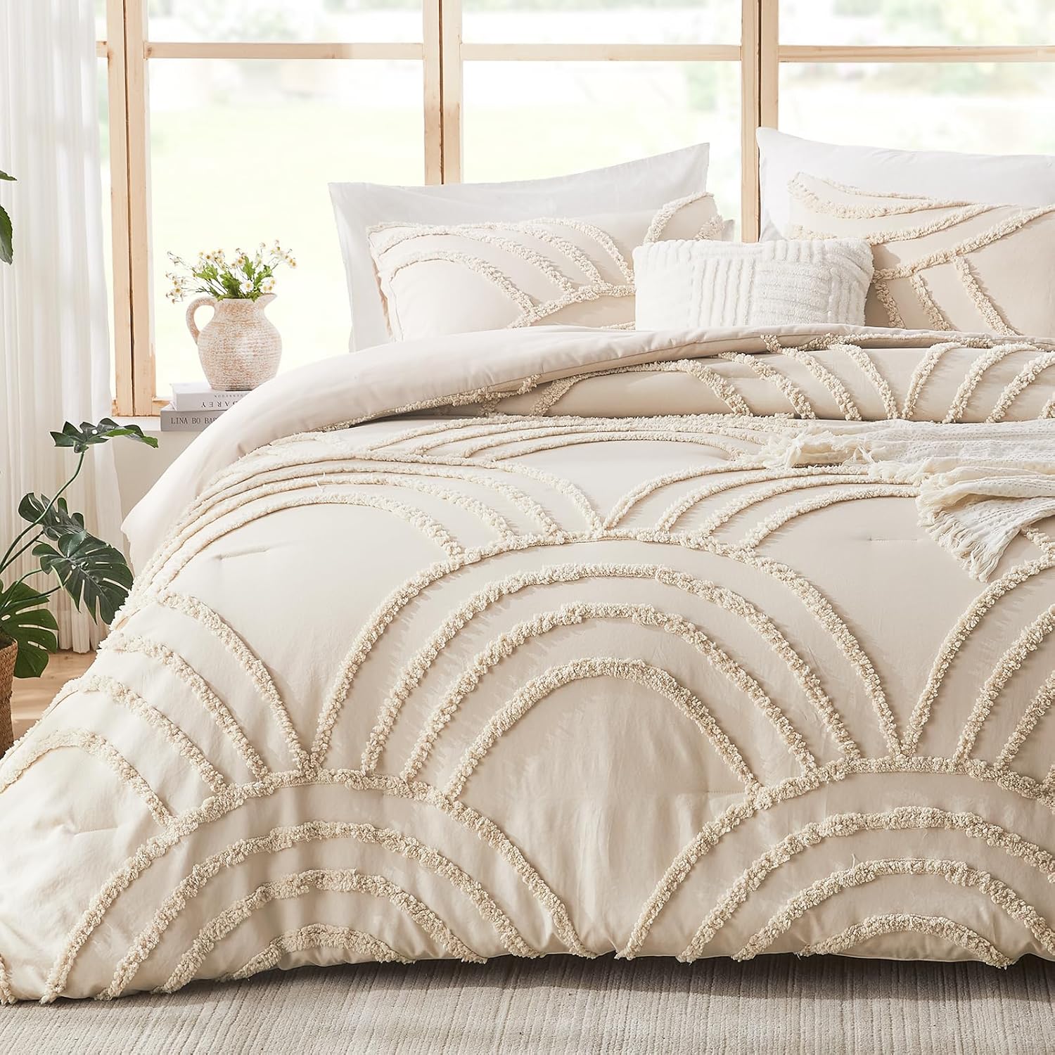 ENJOHOS Full Boho Comforter Set for College Girls - 3 Pieces