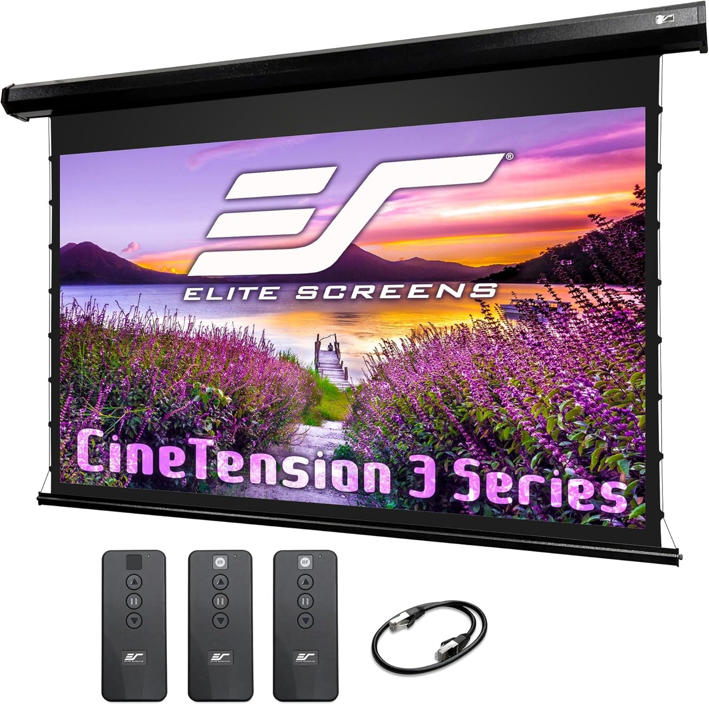 Elite Screens CineTension 3 Projector Screen for Home Theater