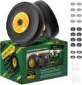 4.10/3.50-4 10in Solid Flat Free Tire and Wheel 2-Pack - Durable
