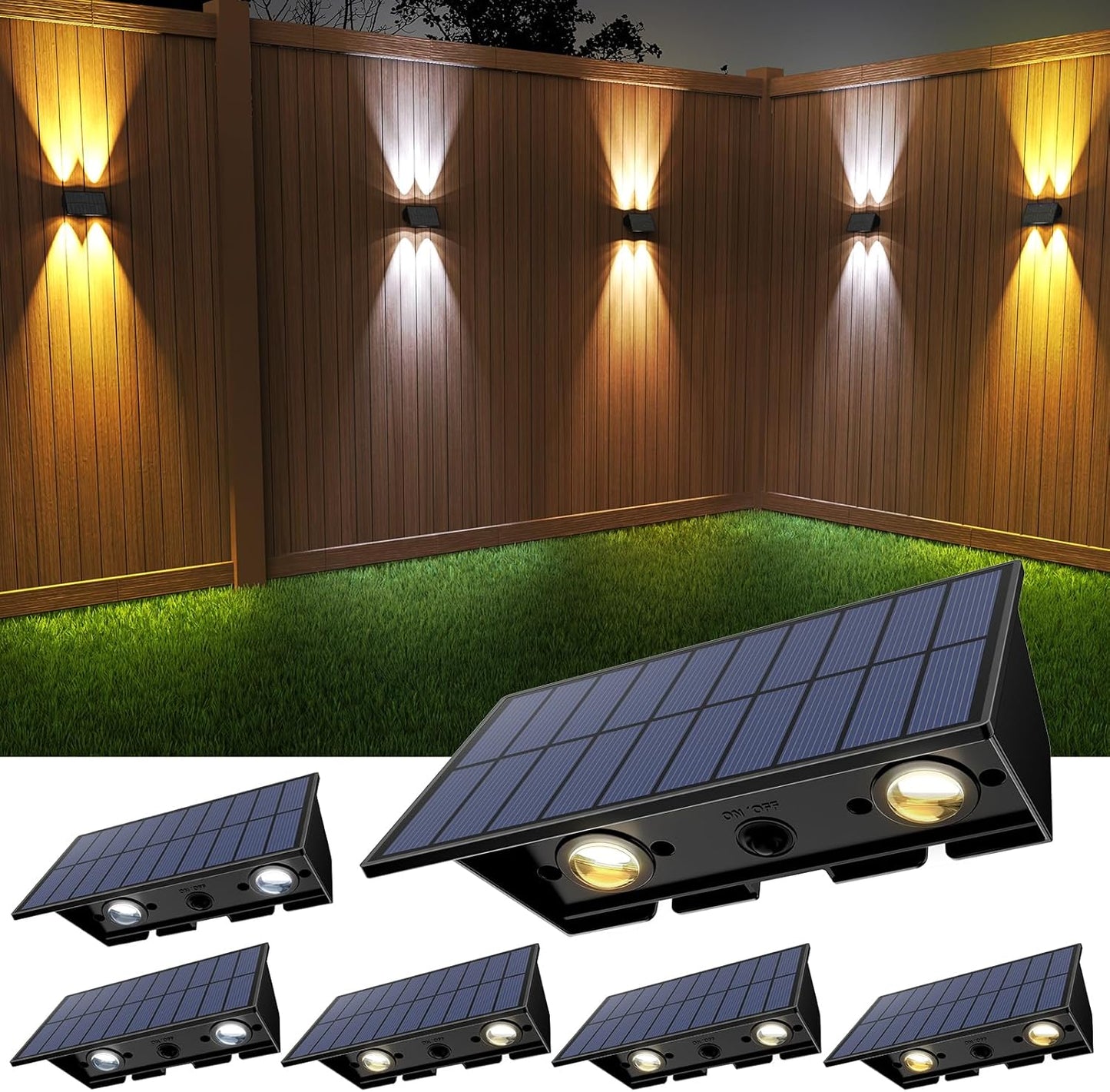 Solar Fence Lights - 3 Modes Waterproof Outdoor Lighting Solution