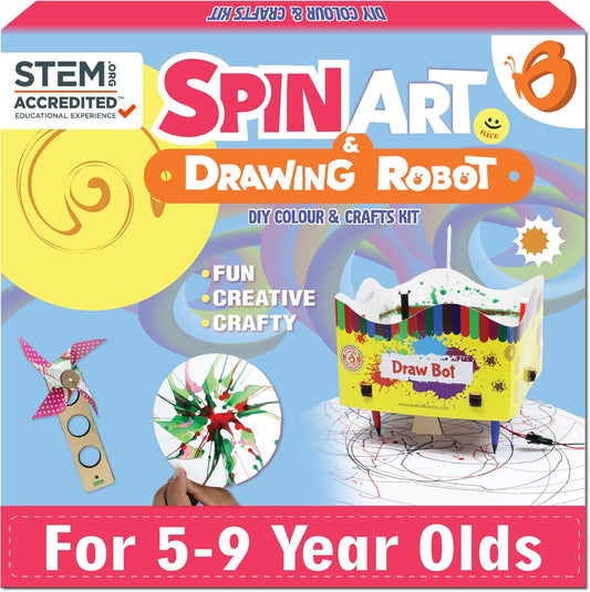 Spin Art Robot Kit for Kids 6+, STEM Toy