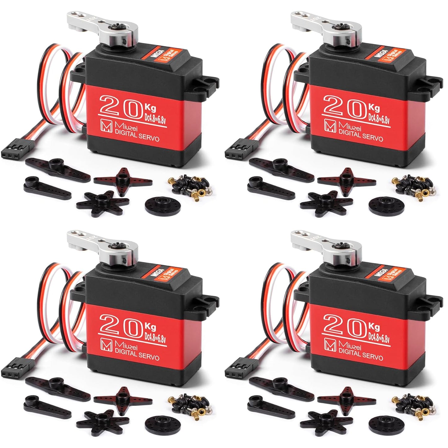 Miuzei 20KG Servo Motor High Torque Digital Servo for RC Models