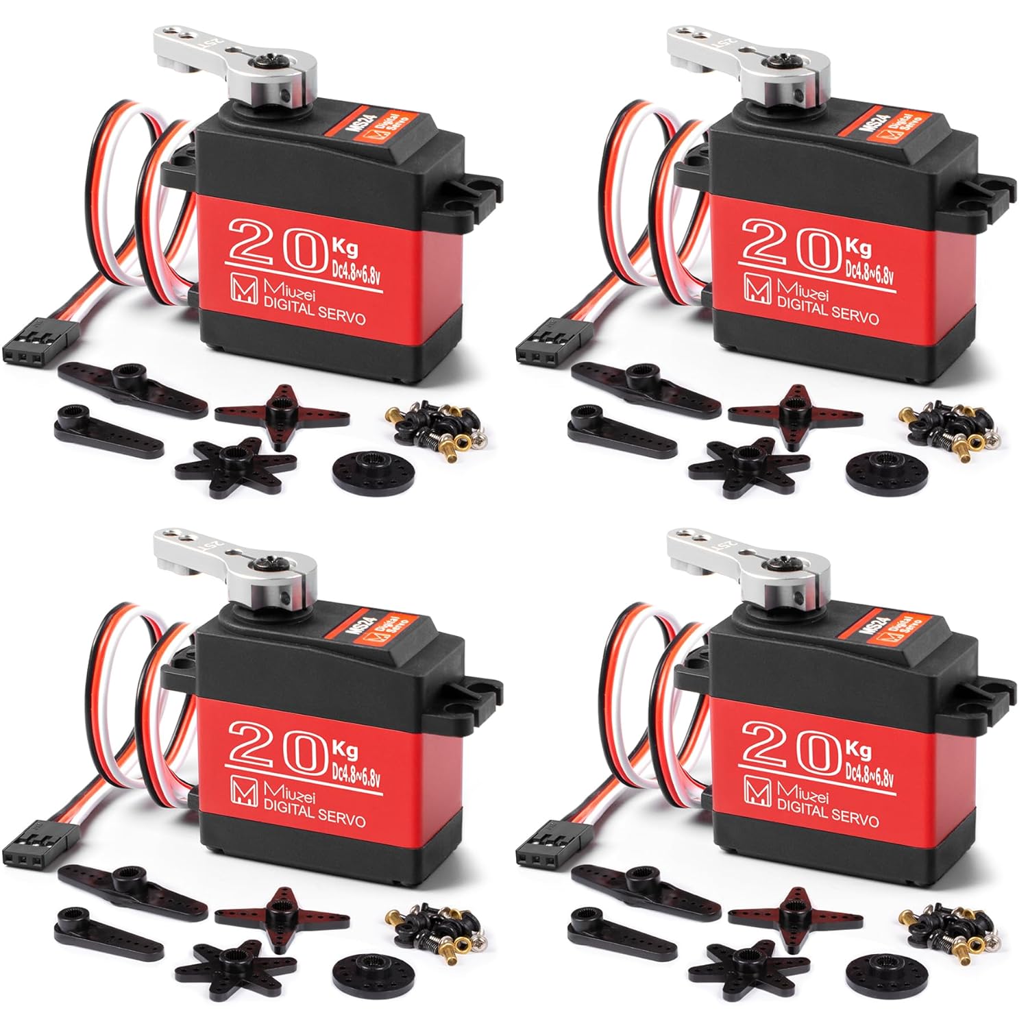 Miuzei 20KG Servo Motor High Torque Digital Servo for RC Models