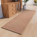 Runner Rug with Non Slip Rubber Backing - Soft Low Pile Camel 2 ft x 8