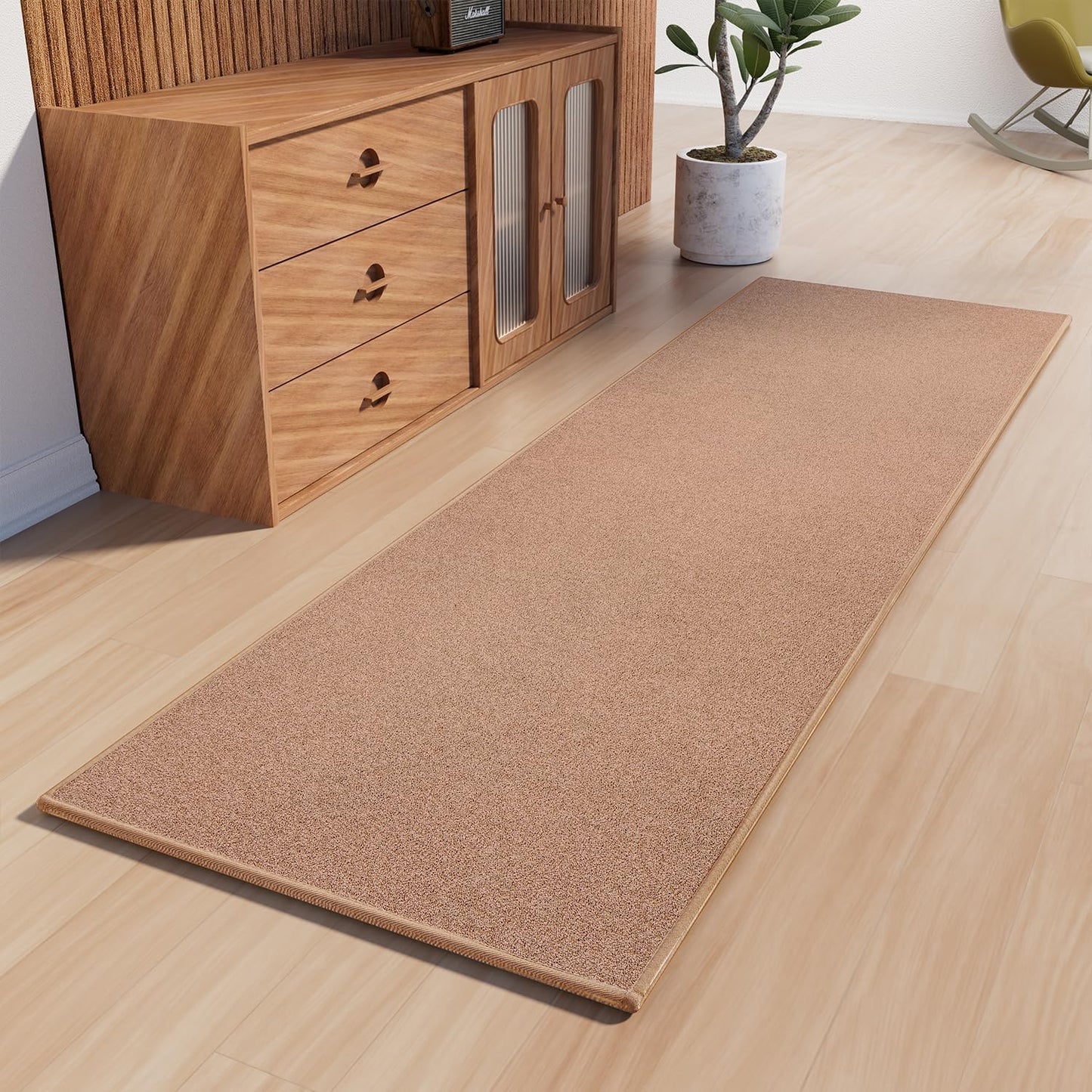 Runner Rug with Non Slip Rubber Backing for Indoor Spaces