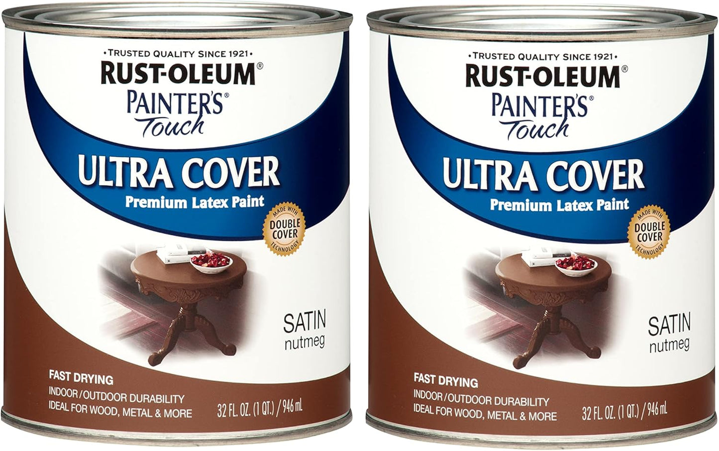 Painter's Touch Latex Paint in Satin Nutmeg - 2 Pack Quart