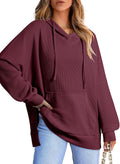 Dokotoo Oversized Hoodies for Women - Waffle Knit Tunic Pullover