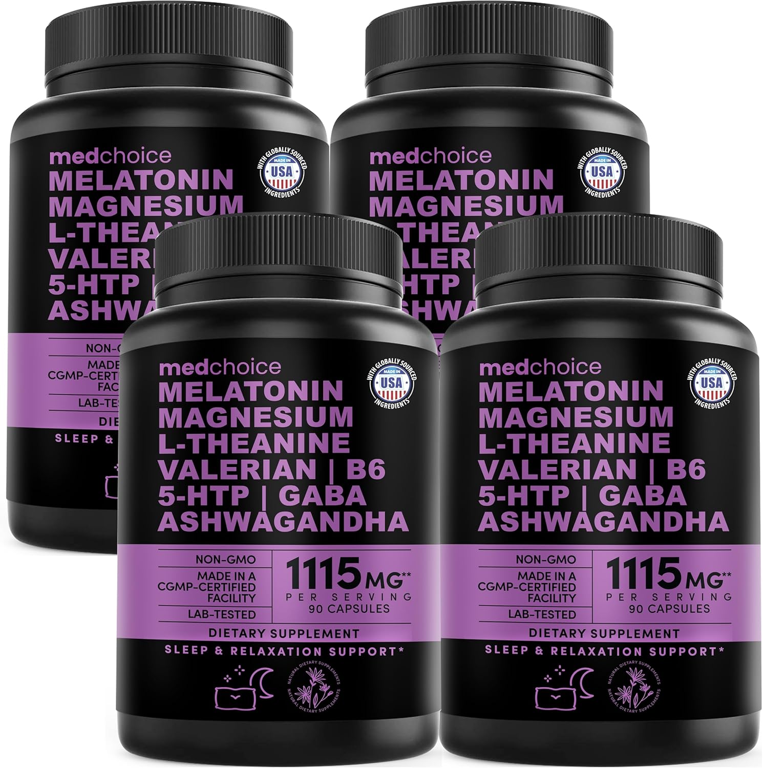 12-in-1 Melatonin Sleep Capsules for Natural Sleep Aid