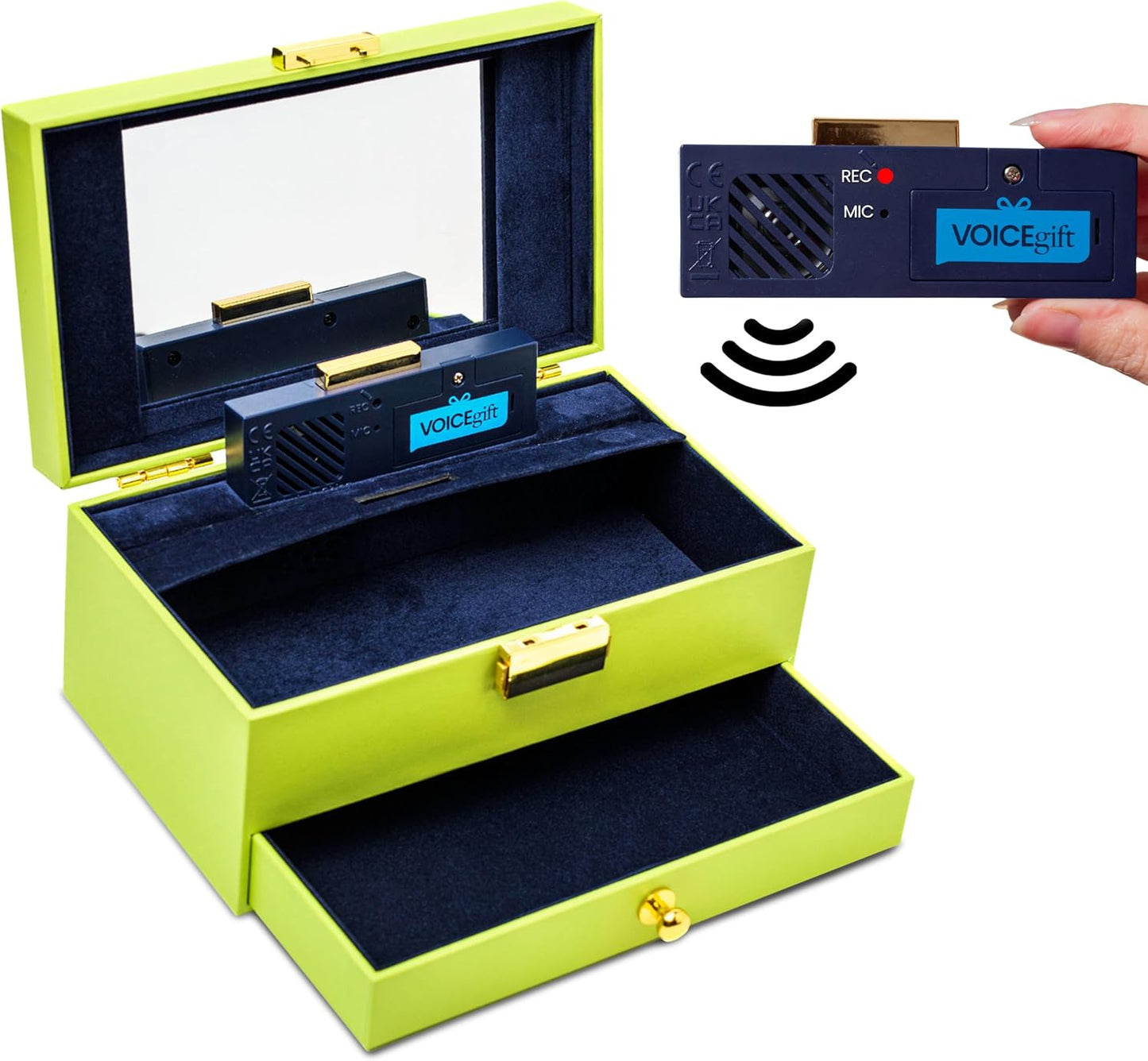VOICEGIFT Memory Box: Recordable Keepsake for Photos & Jewelry