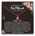 Personalized Bat Mitzvah Necklace for Girls - Adjustable Satellite