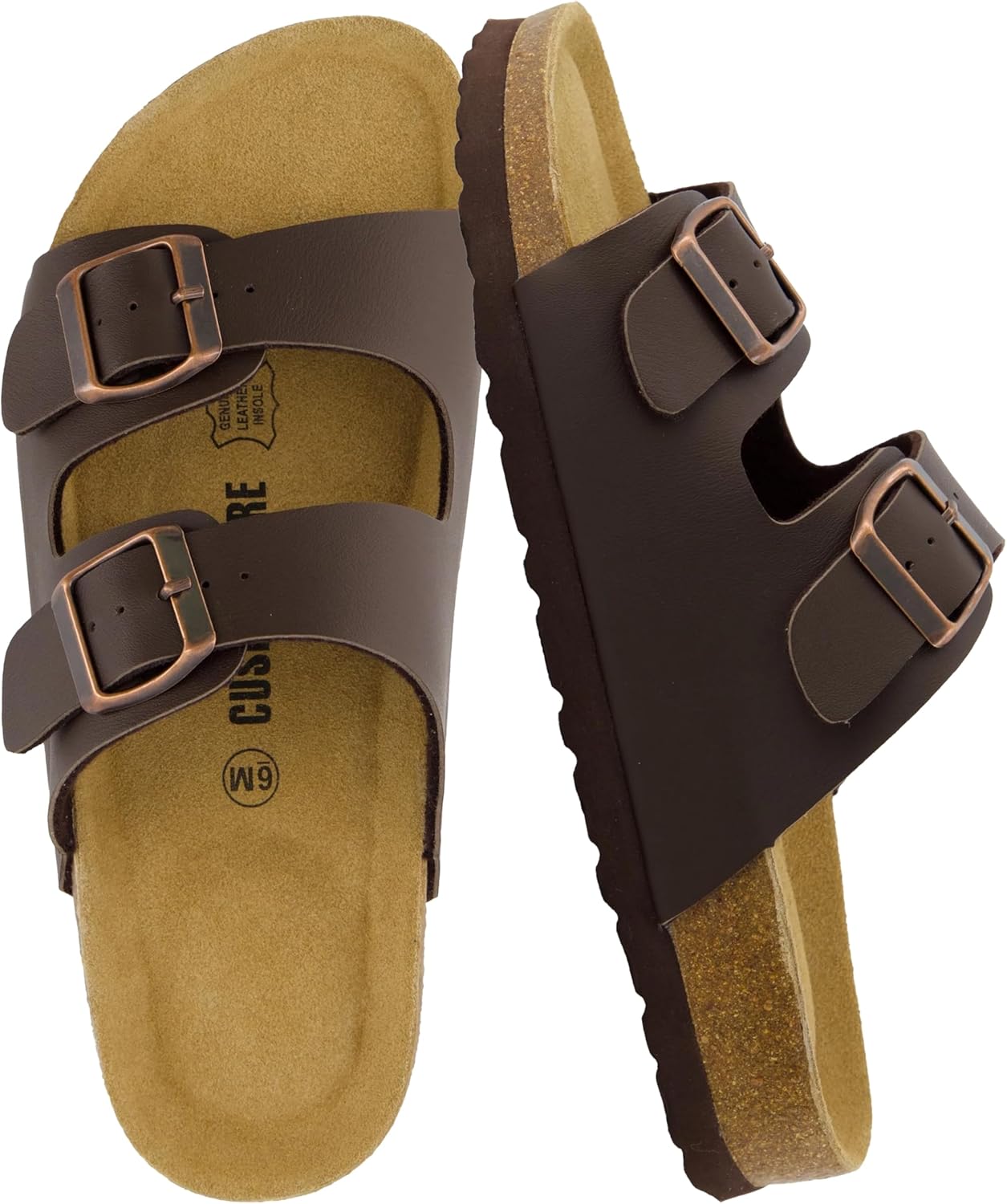 CUSHIONAIRE Lane Cork Footbed Sandals for Women Comfort