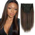 Sassina Thick Yaki Straight Clip In Hair Extensions 14in - Full
