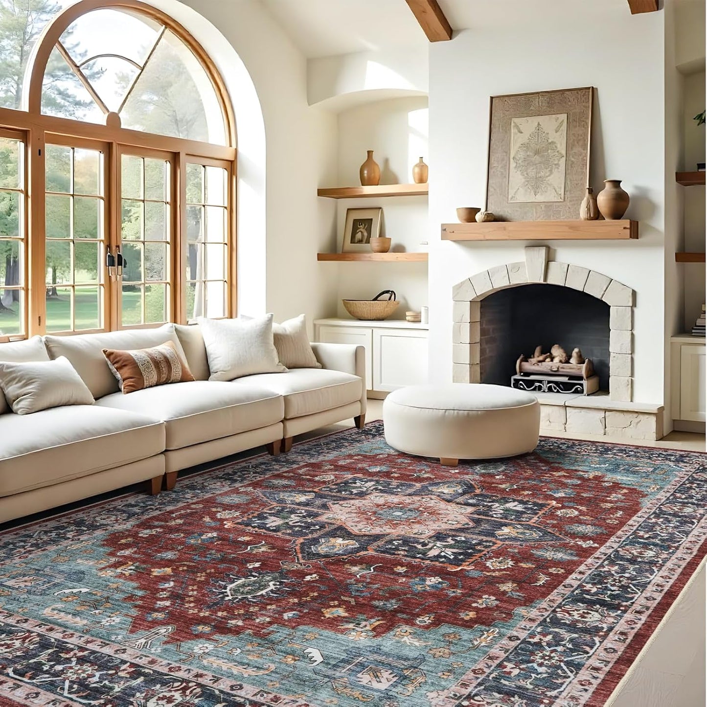 RUUGME Washable 9X12 Area Rugs for Living Room and Bedroom