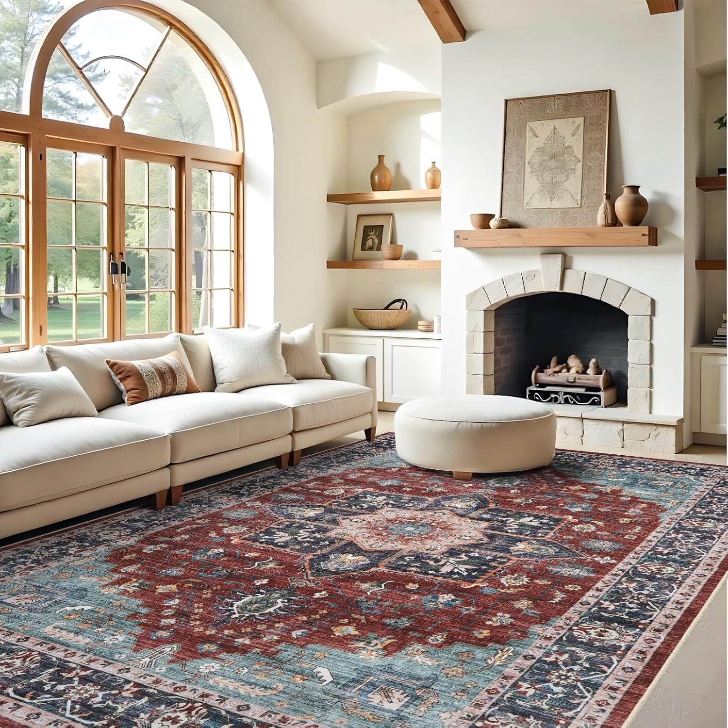 RUUGME Washable 9X12 Area Rugs for Living Room and Bedroom